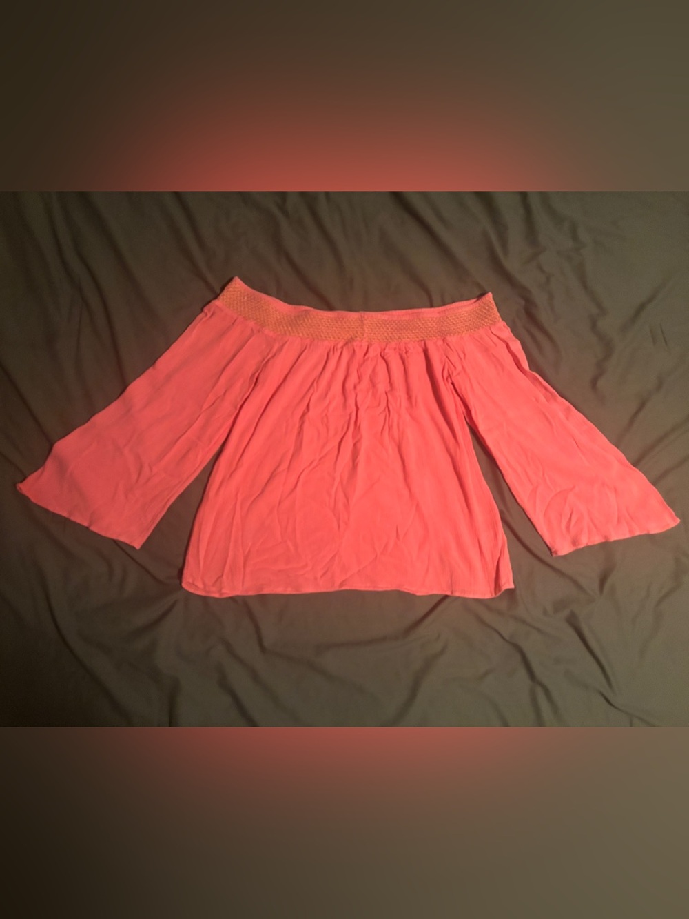 Lilly Pulitzer Coral Pink Off-Shoulder Skirt